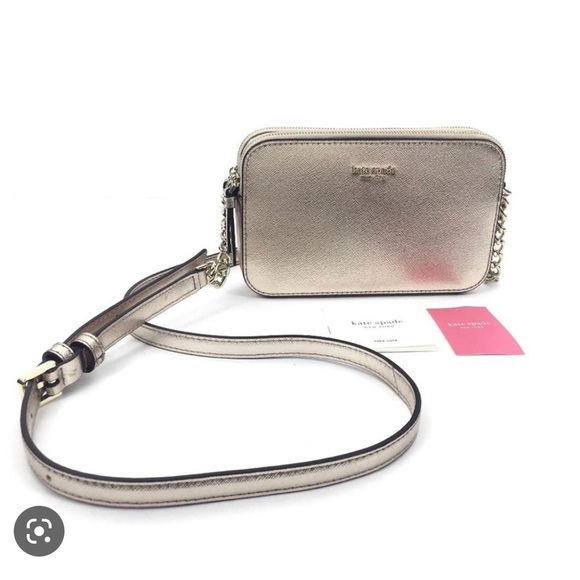 kate spade Bags Kate Spade Metallic Cameron Double Zip Crossbody